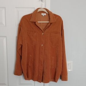 Urban Daisy oversized Rustish Corduroy Button-Up Shacket